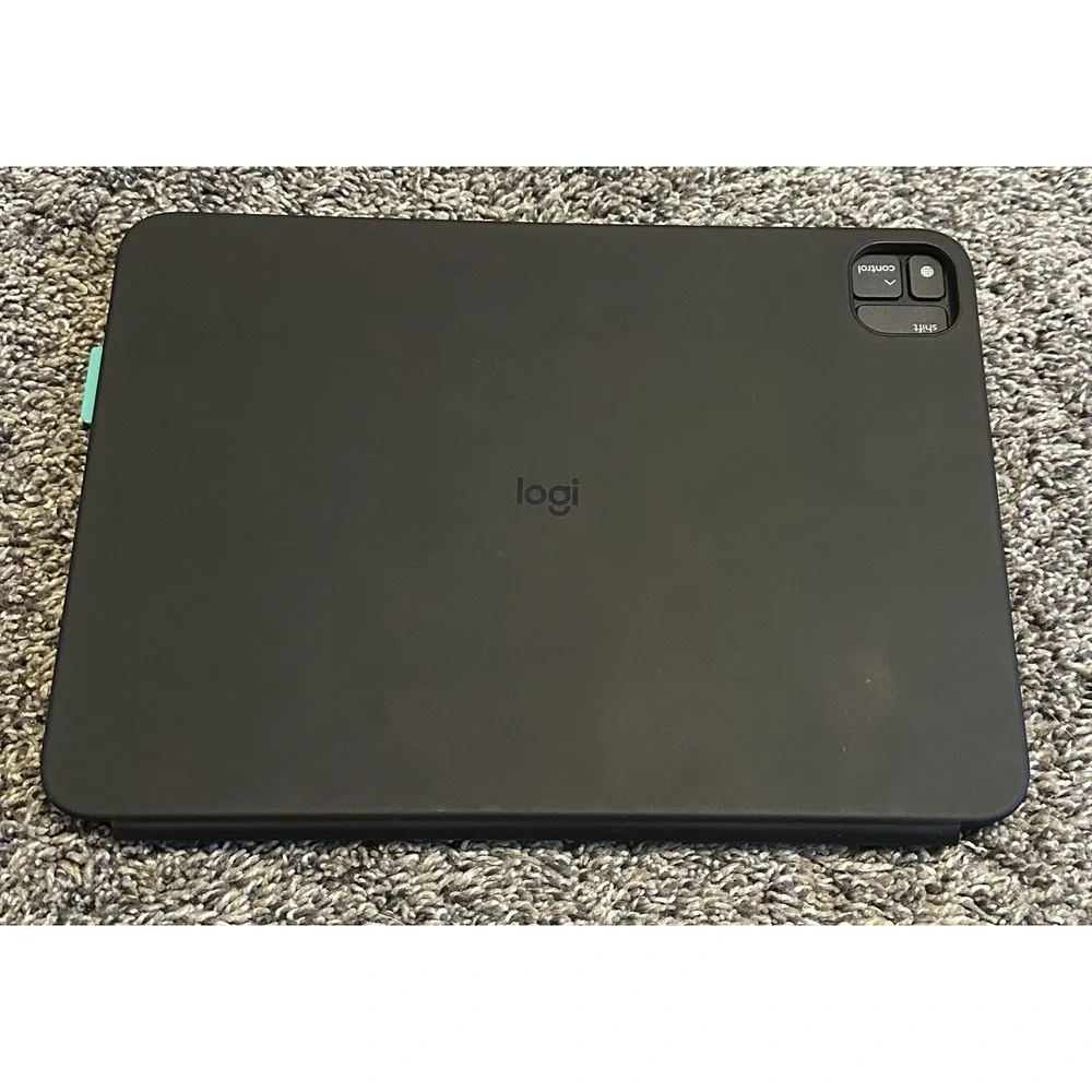 Logitech Black Tablet Keyboard Case with Teal Accent